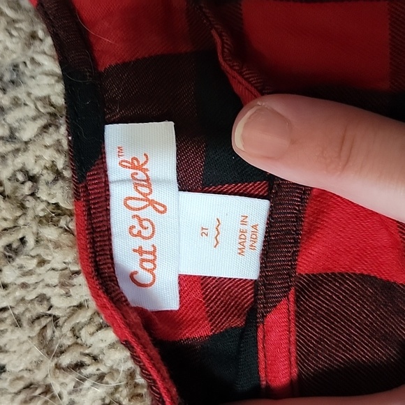 Girls Plaid Tunic Top - Picture 2 of 3